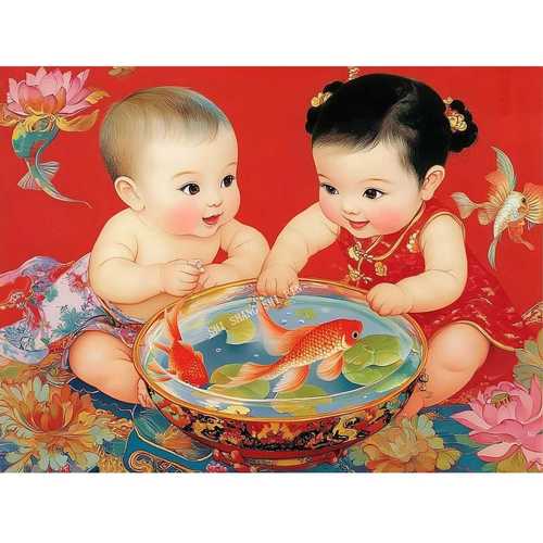 年画娃娃创意画，如何画出独特韵味？-图1