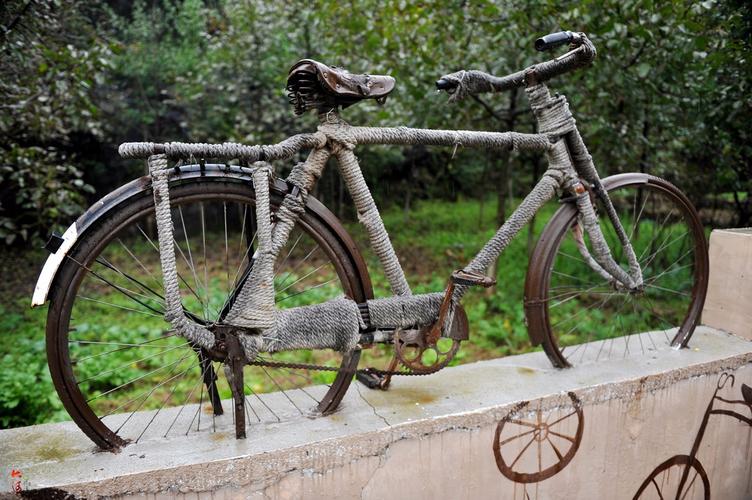旧自行车创意图片，怎么变废为宝？-图3