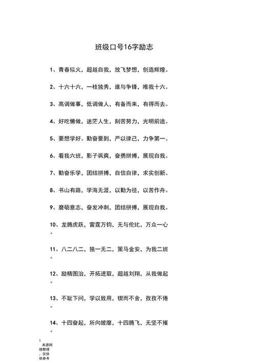 创意班级口号16字,如何写出响亮又独特?-图1 创意班级口号16字,如何写出响亮又独特?-图1