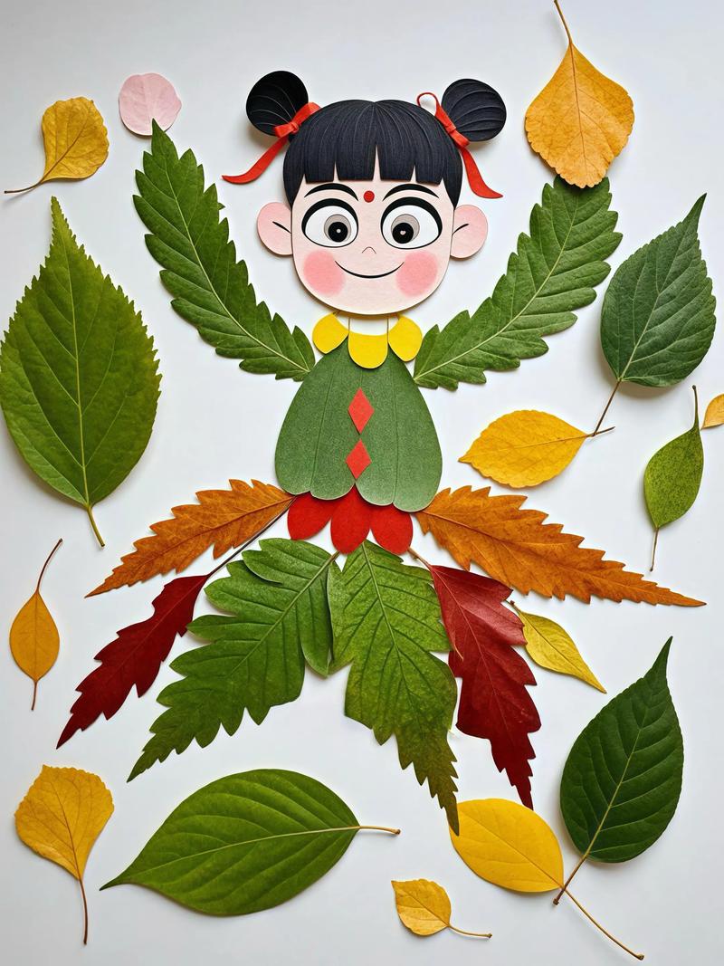 有创意的树，有创意的树叶贴画-图1