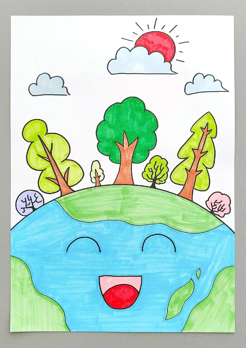 绿水青山创意画如何呈现独特视觉？-图1