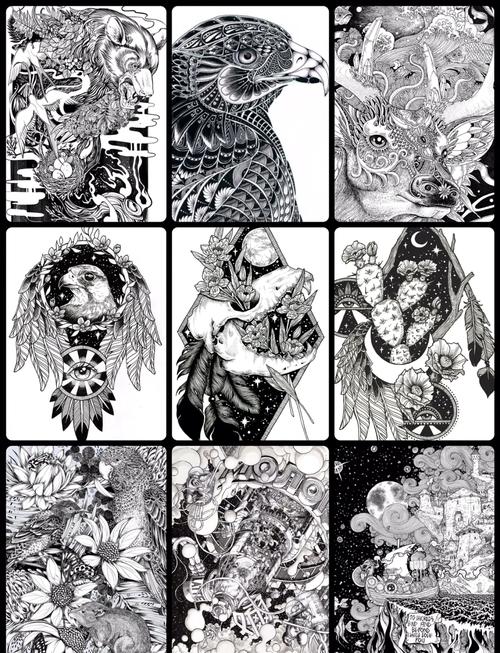 创意黑白绘画-图2