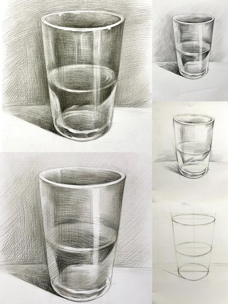 素描水杯创意画，如何画出独特创意？-图1