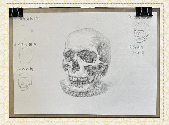 头骨创意绘画如何突破传统素描的边界？-图3