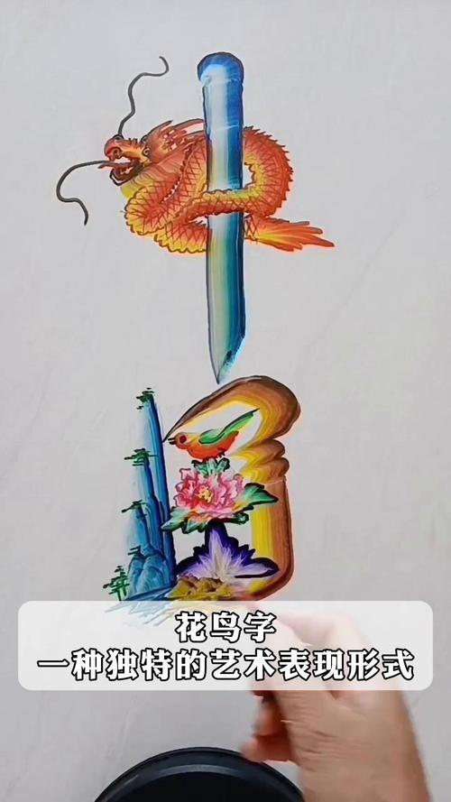 鸟字创意画，如何将鸟字变形为既保留字形又融入飞鸟形态的美术字？-图3