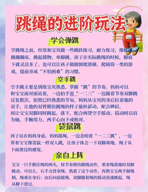 幼儿跳绳技巧教学，如何分步骤教3-6岁孩子掌握基础动作并避免运动损伤？-图1