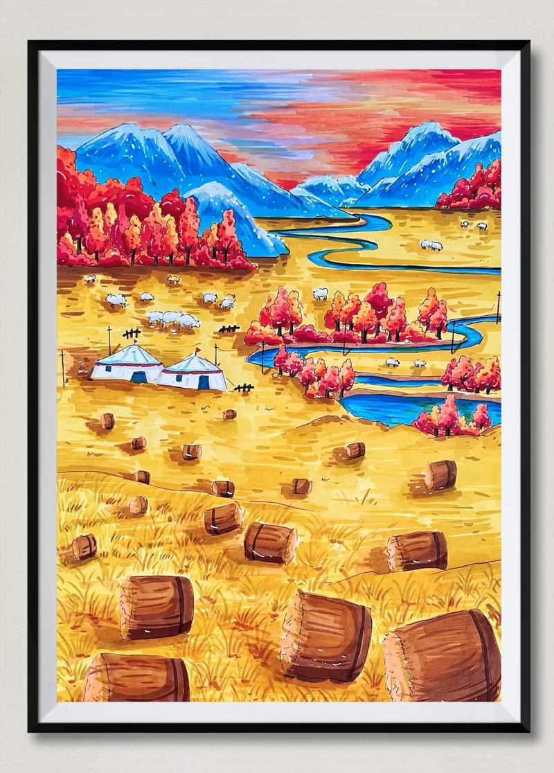 创意画草原-图2