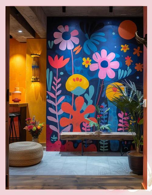 创意时尚墙绘，如何点亮空间美学？-图2