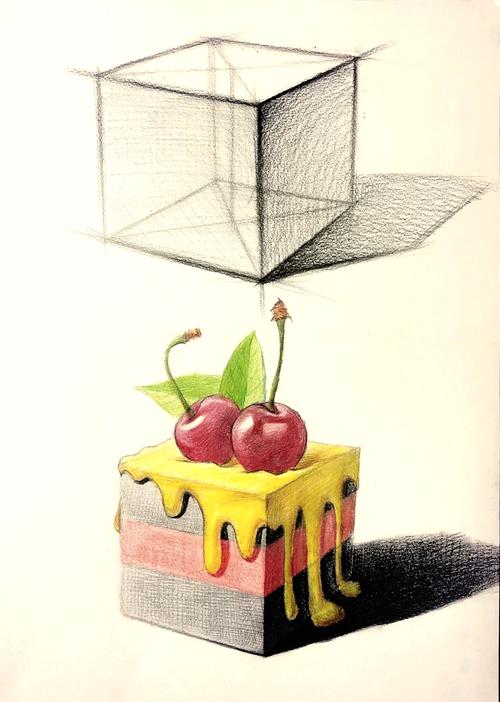 创意素描几何图-图1