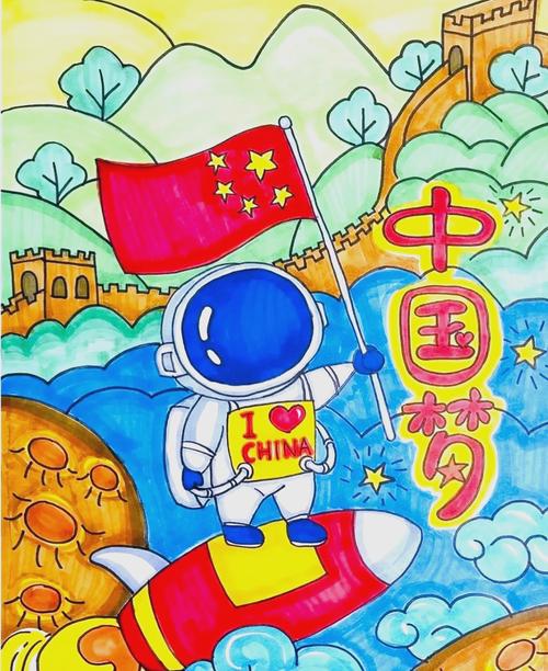 关于爱国的创意画，关于爱国的创意画作品-图2