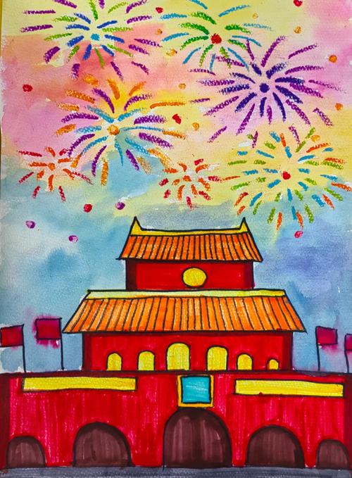 关于爱国的创意画，关于爱国的创意画作品-图3