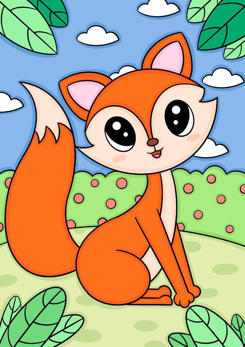 狐狸创意画，狐狸创意绘画作品-图1