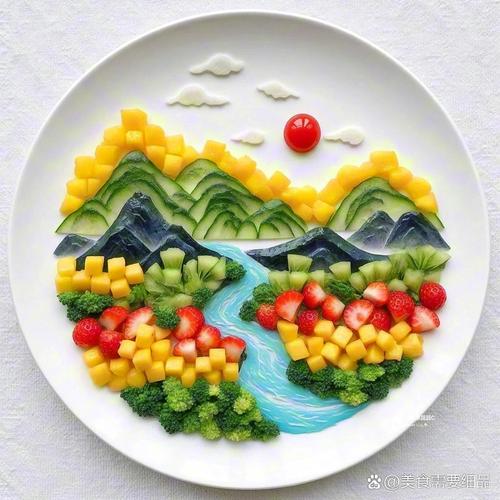 创意水果拼盘风景，如何拼出自然之美？-图3
