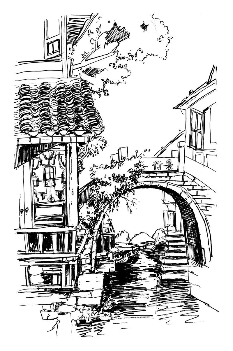 风景写生速写技巧-图2 风景写生速写技巧-图2