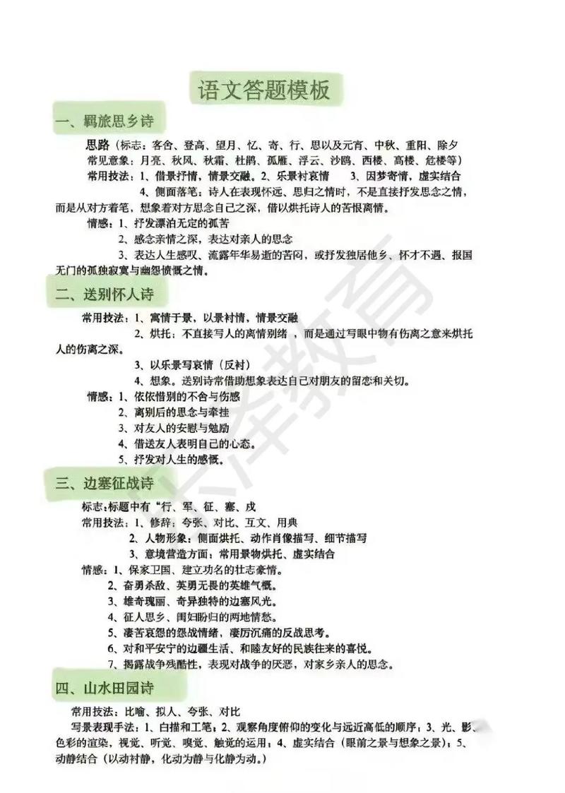 中考诗词答题技巧-图1