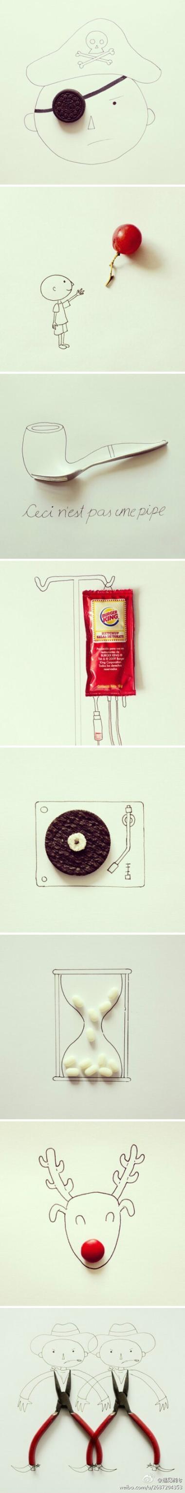 实物与绘画创意如何巧妙结合？-图1