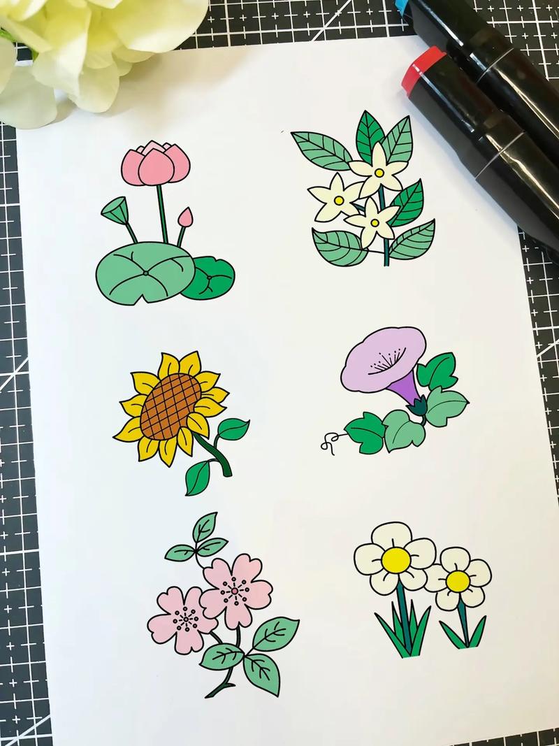 简笔画植物技巧有哪些关键要点？-图1