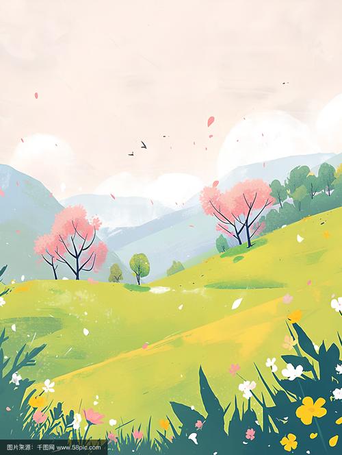 春天创意插画，春天创意插画图片-图2