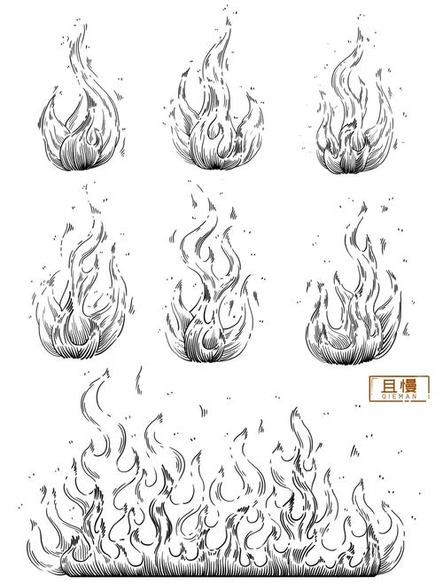 火焰如何用素描勾勒创意形态?-图1 火焰如何用素描勾勒创意形态?-图1