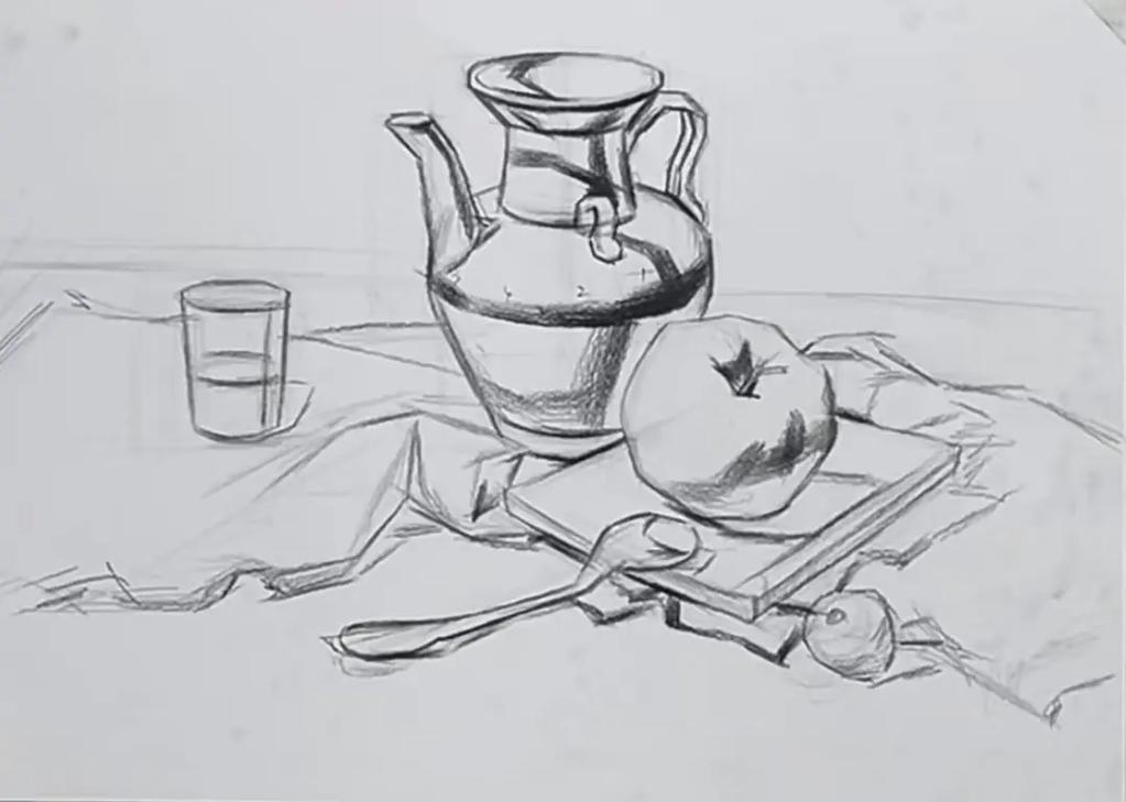 静物素描构图技巧，静物素描构图技巧有哪些-图1