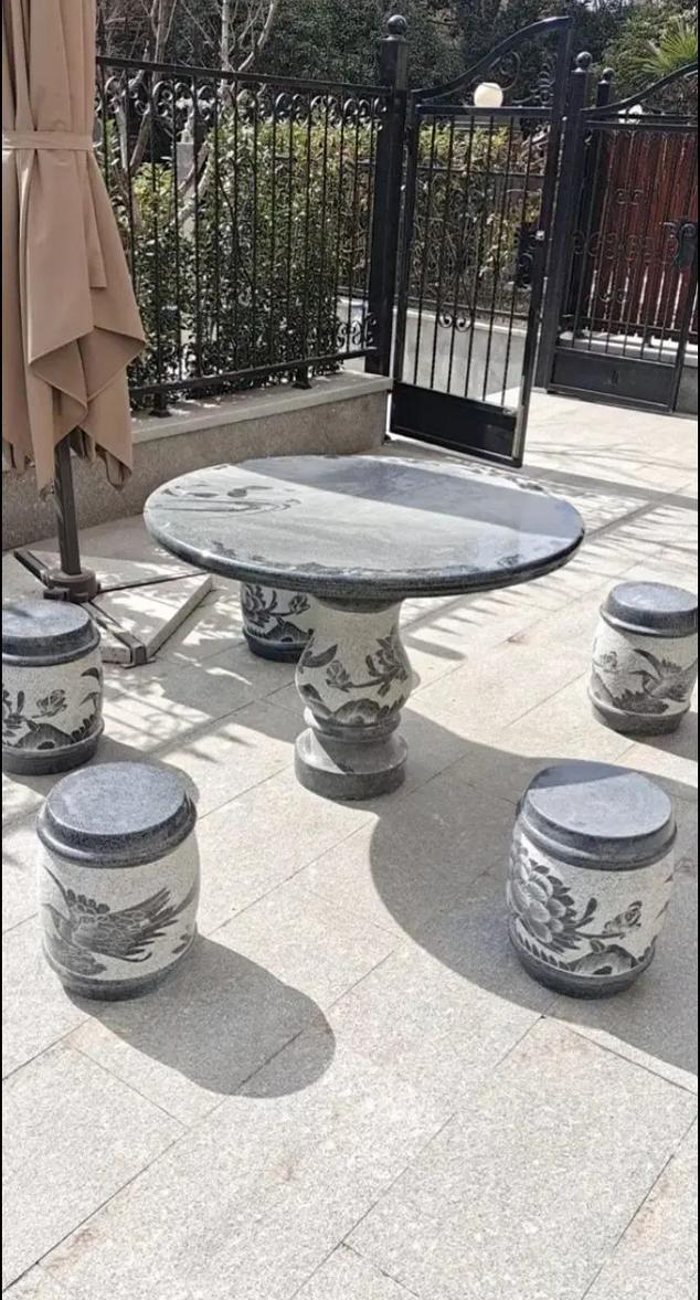 创意石头桌椅，创意石头桌椅图片-图1