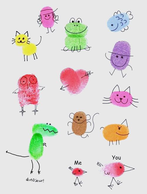 指纹画创意画，指纹画创意画一等奖-图1