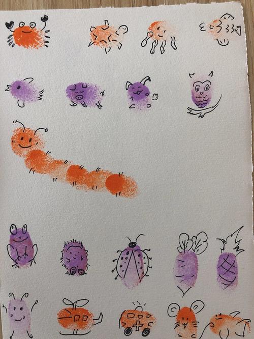 指纹画创意画，指纹画创意画一等奖-图2