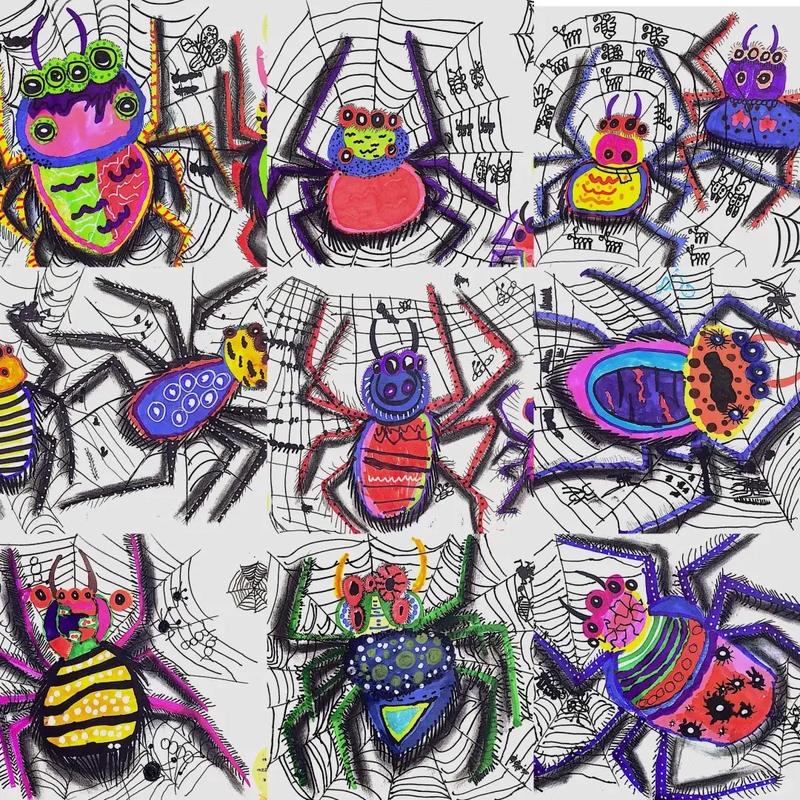 蜘蛛创意画，蜘蛛创意画起什么名字-图2