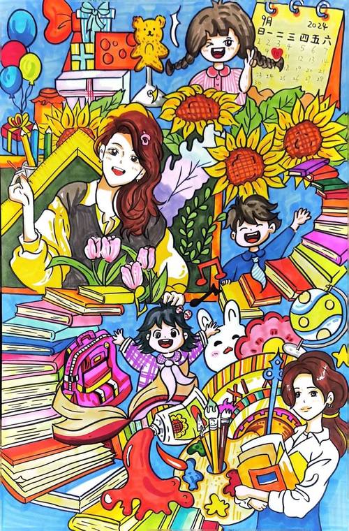 创意教师像，教师创意作品-图1