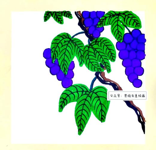 葡萄创意画，葡萄创意画作品图片大全-图2