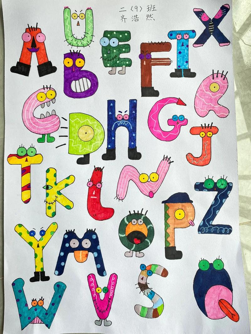 英语字母画如何变身创意画作？-图3