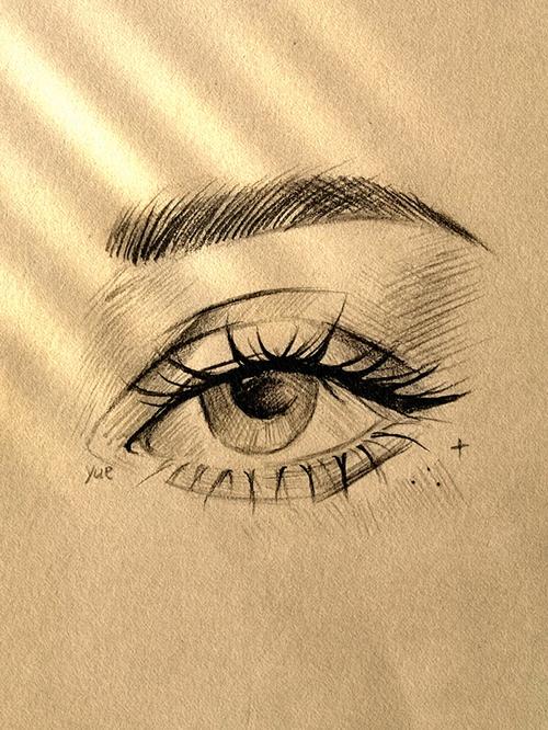 创意眼影素描，如何用笔触晕染色彩灵感？-图2