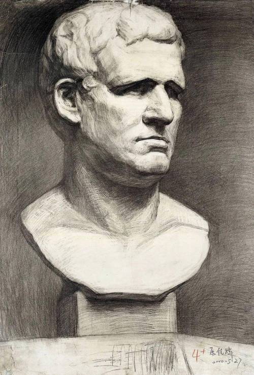 创意素描石膏头像-图3