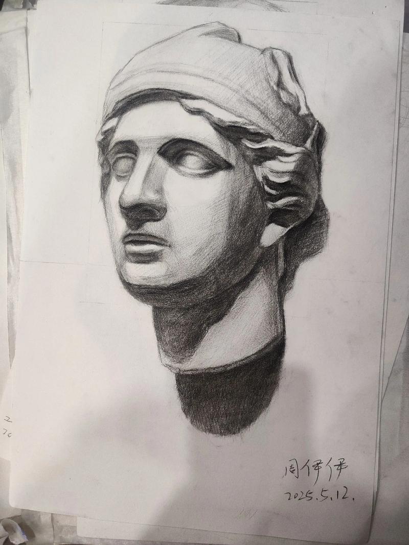创意素描石膏头像-图2
