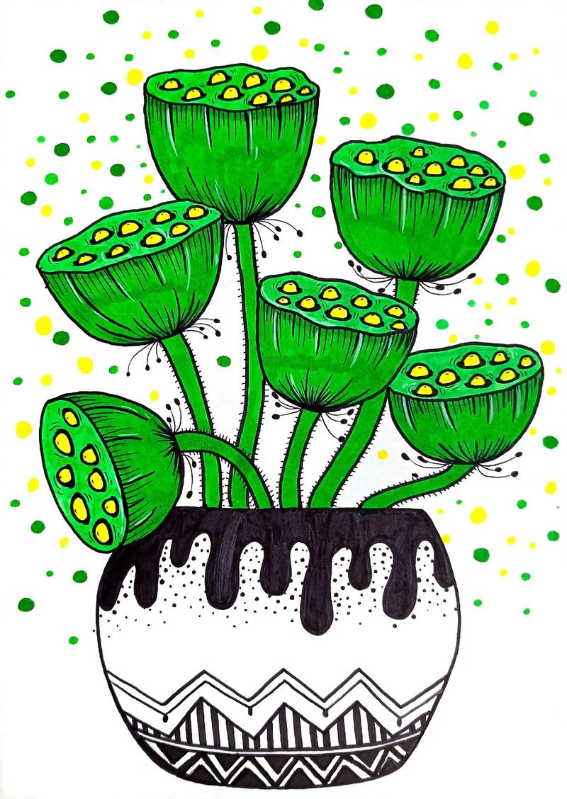 莲蓬创意设计，如何玩转自然灵感？-图1