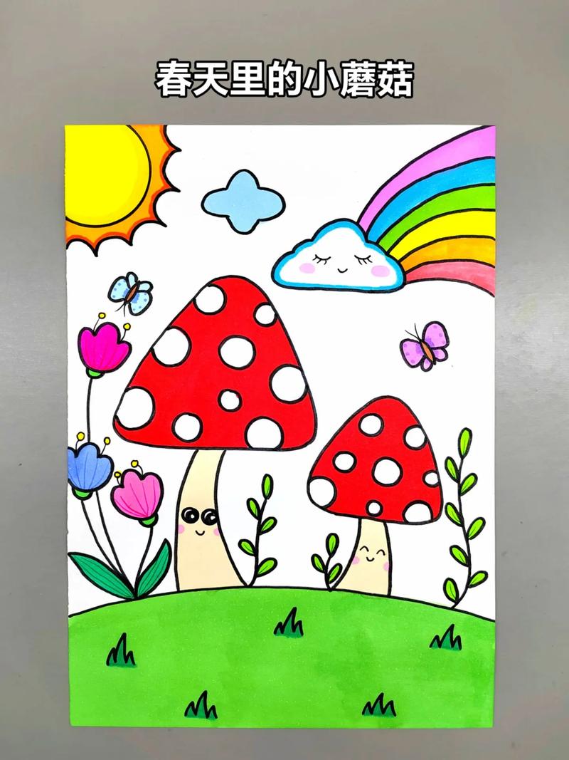 春天的创意儿童画,如何画出童趣与春天?-图2 春天的创意儿童画,如何画出童趣与春天?-图2