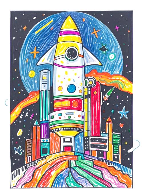 少儿美术创意作品-图2